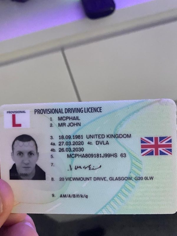 Provisional License Card